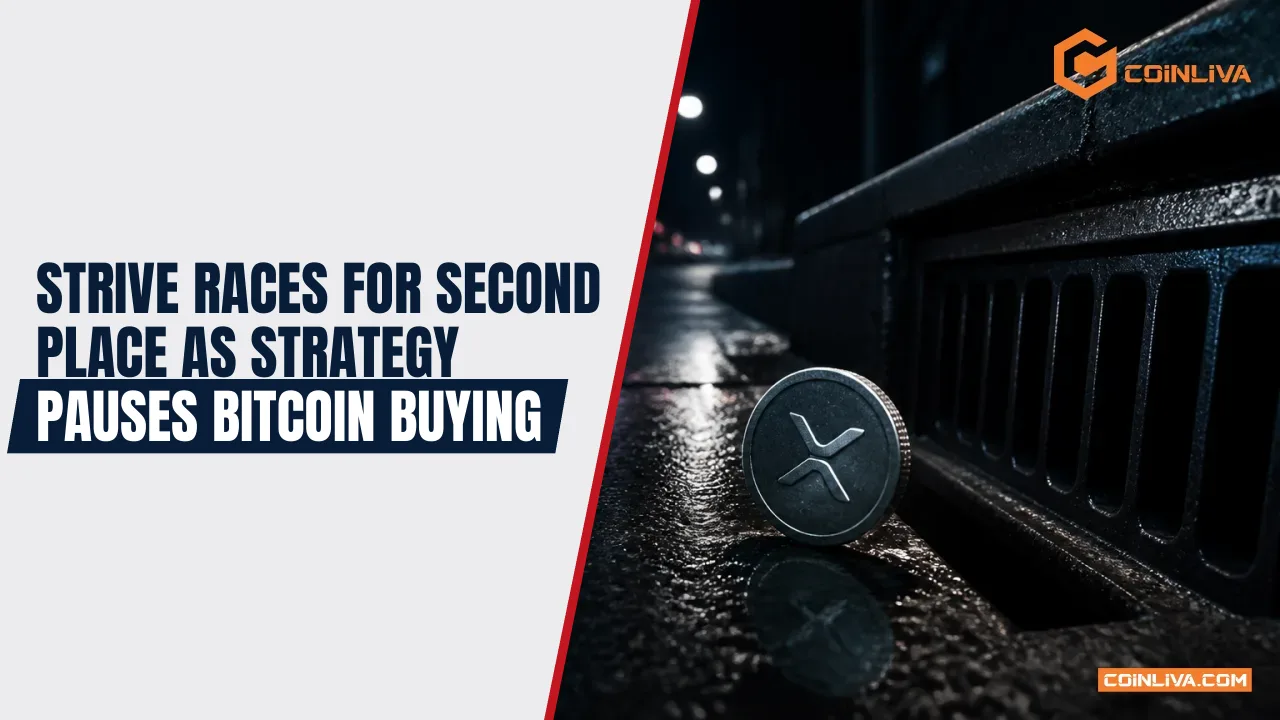 Strive Races for Second Place as Strategy Pauses Bitcoin Buying