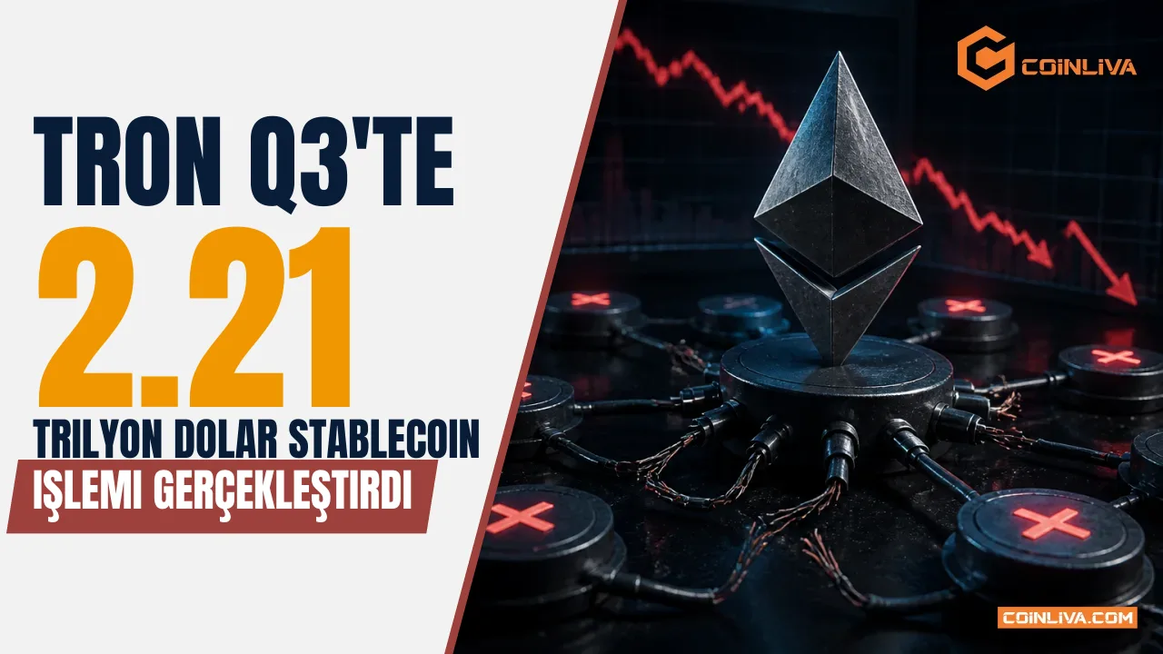 Tron Q3'te 2.21 trilyon dolar stablecoin işlemi gerçekleştirdi