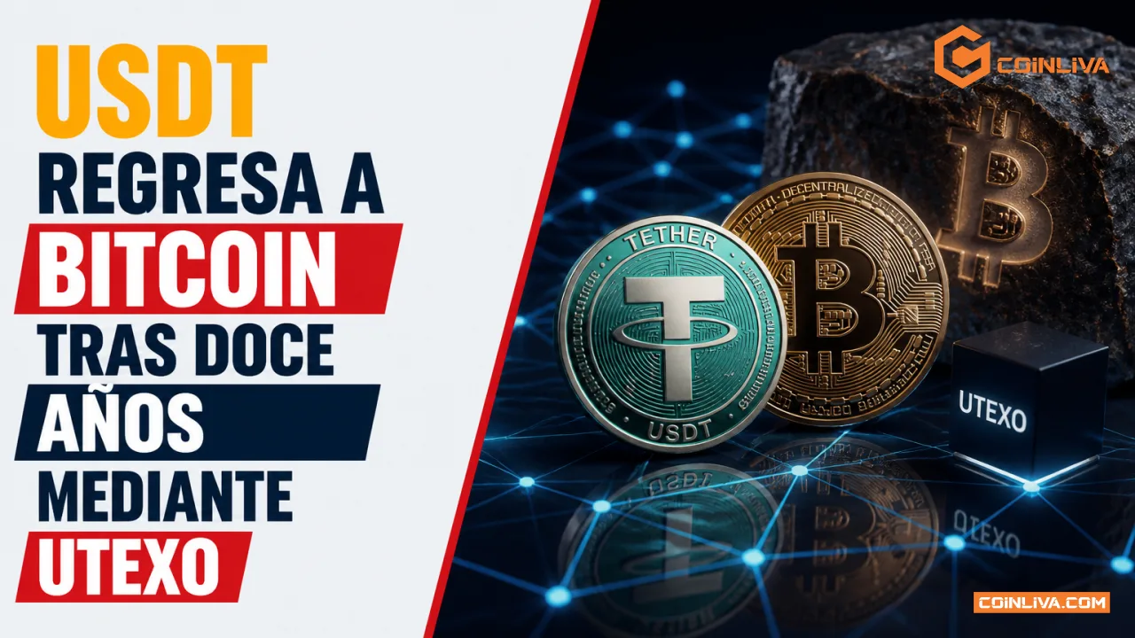 USDT regresa a Bitcoin tras doce años mediante Utexo