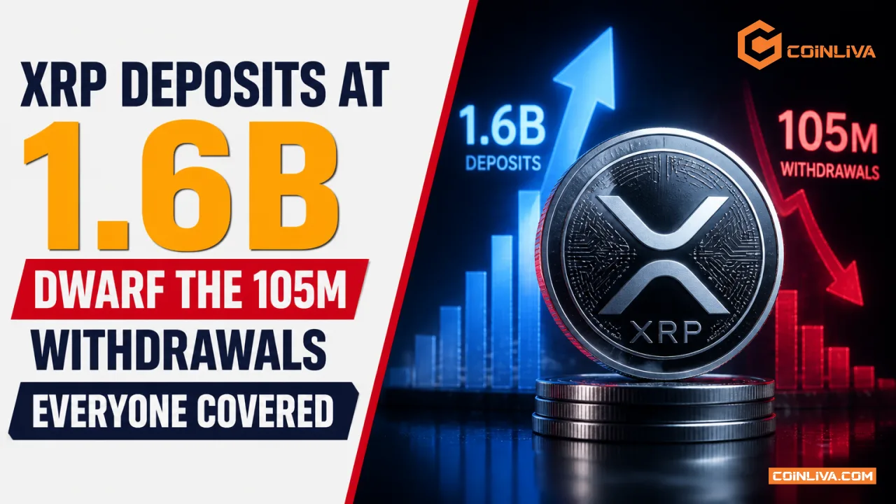 XRP Deposits at 1.6B Dwarf the 105M Withdrawals Everyone Covered