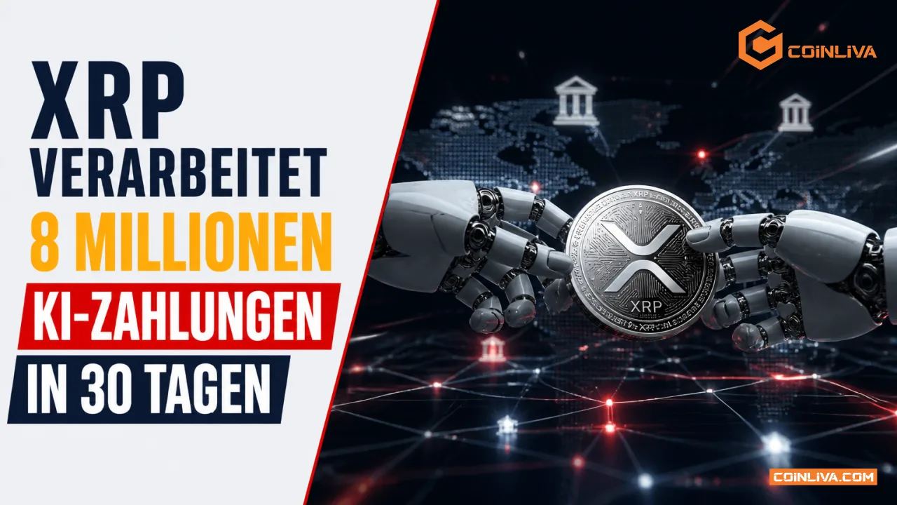 XRP verarbeitet 8 Millionen KI-Zahlungen in 30 Tagen
